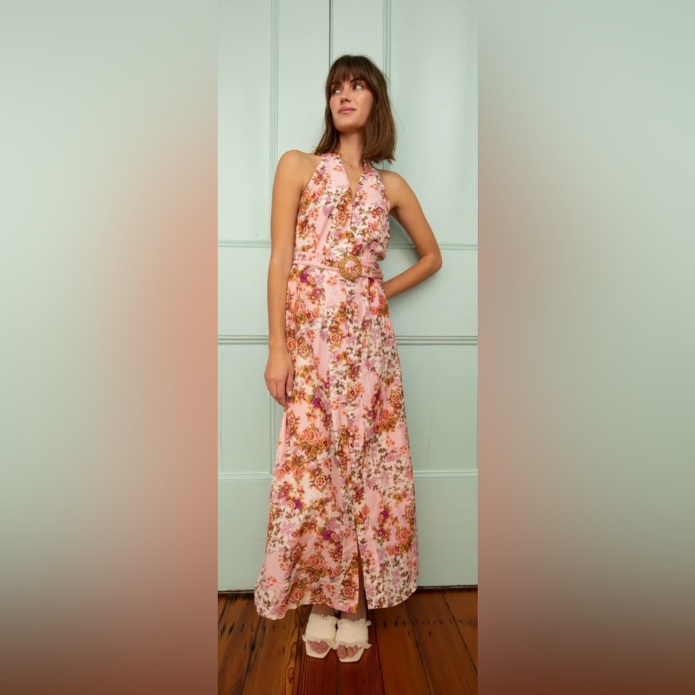 Floral Pink Maxi Dress